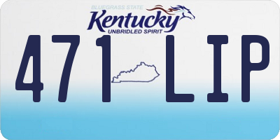 KY license plate 471LIP
