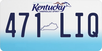 KY license plate 471LIQ