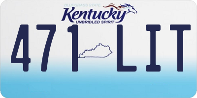 KY license plate 471LIT