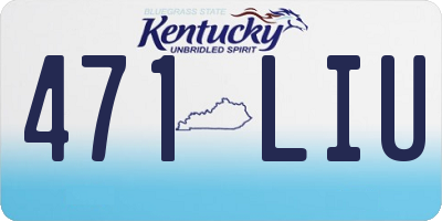 KY license plate 471LIU