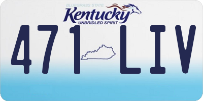 KY license plate 471LIV