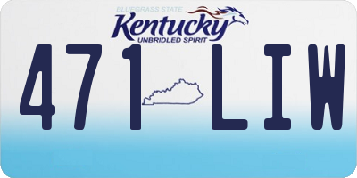 KY license plate 471LIW