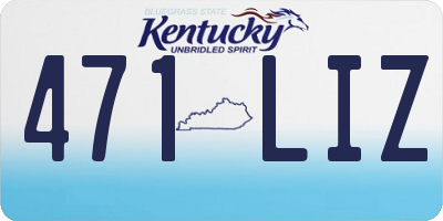 KY license plate 471LIZ
