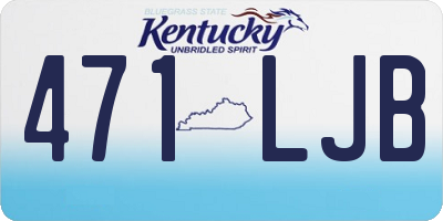 KY license plate 471LJB