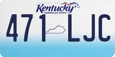 KY license plate 471LJC