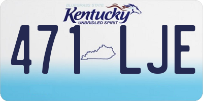 KY license plate 471LJE