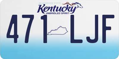 KY license plate 471LJF