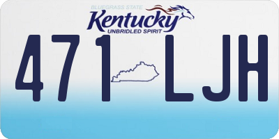 KY license plate 471LJH