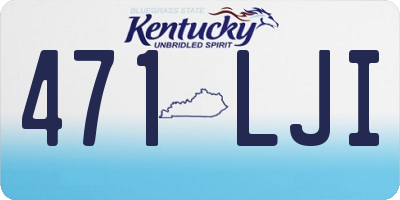 KY license plate 471LJI