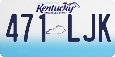 KY license plate 471LJK