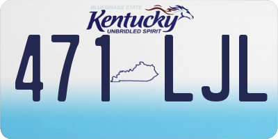 KY license plate 471LJL