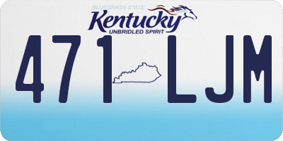 KY license plate 471LJM