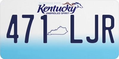 KY license plate 471LJR