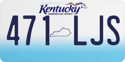 KY license plate 471LJS