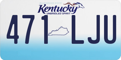 KY license plate 471LJU