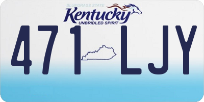 KY license plate 471LJY