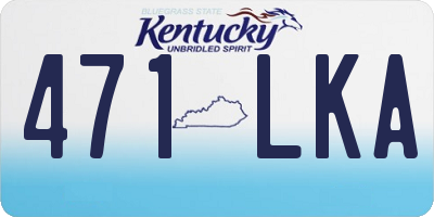 KY license plate 471LKA