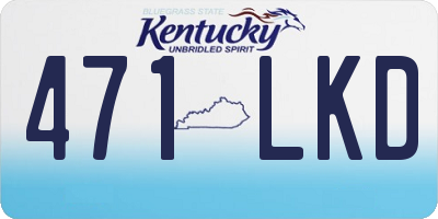 KY license plate 471LKD