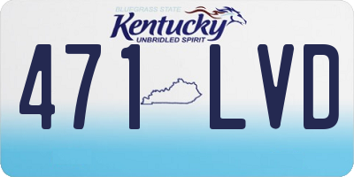 KY license plate 471LVD