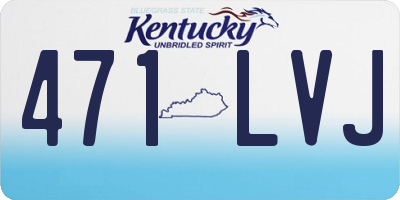 KY license plate 471LVJ