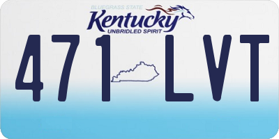 KY license plate 471LVT