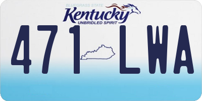 KY license plate 471LWA