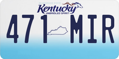 KY license plate 471MIR