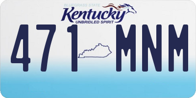KY license plate 471MNM