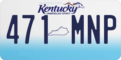 KY license plate 471MNP