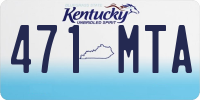 KY license plate 471MTA