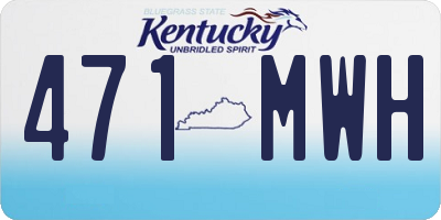 KY license plate 471MWH
