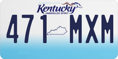 KY license plate 471MXM