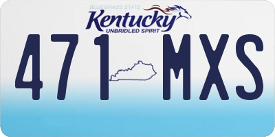KY license plate 471MXS