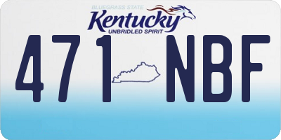 KY license plate 471NBF