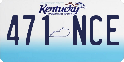 KY license plate 471NCE