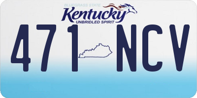 KY license plate 471NCV