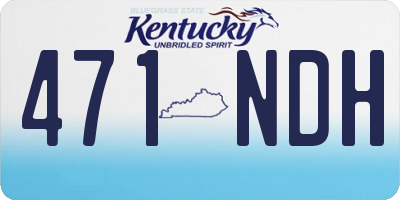 KY license plate 471NDH