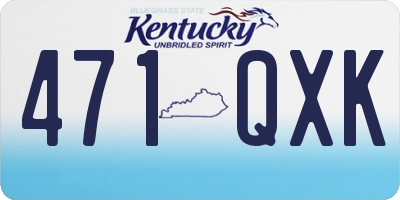 KY license plate 471QXK