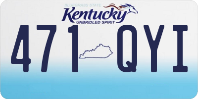 KY license plate 471QYI