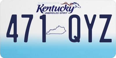 KY license plate 471QYZ