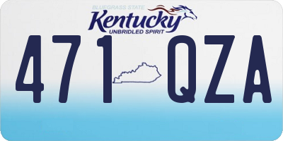 KY license plate 471QZA