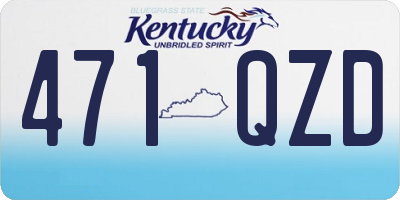 KY license plate 471QZD