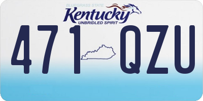 KY license plate 471QZU