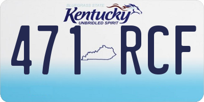 KY license plate 471RCF
