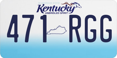 KY license plate 471RGG