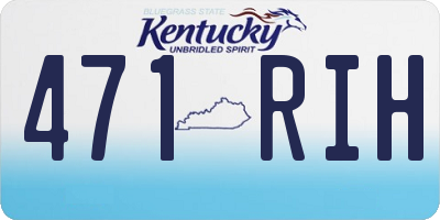KY license plate 471RIH
