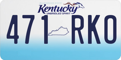 KY license plate 471RKO