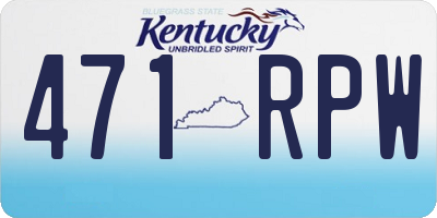 KY license plate 471RPW