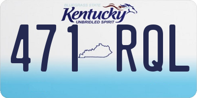 KY license plate 471RQL