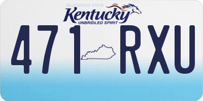 KY license plate 471RXU